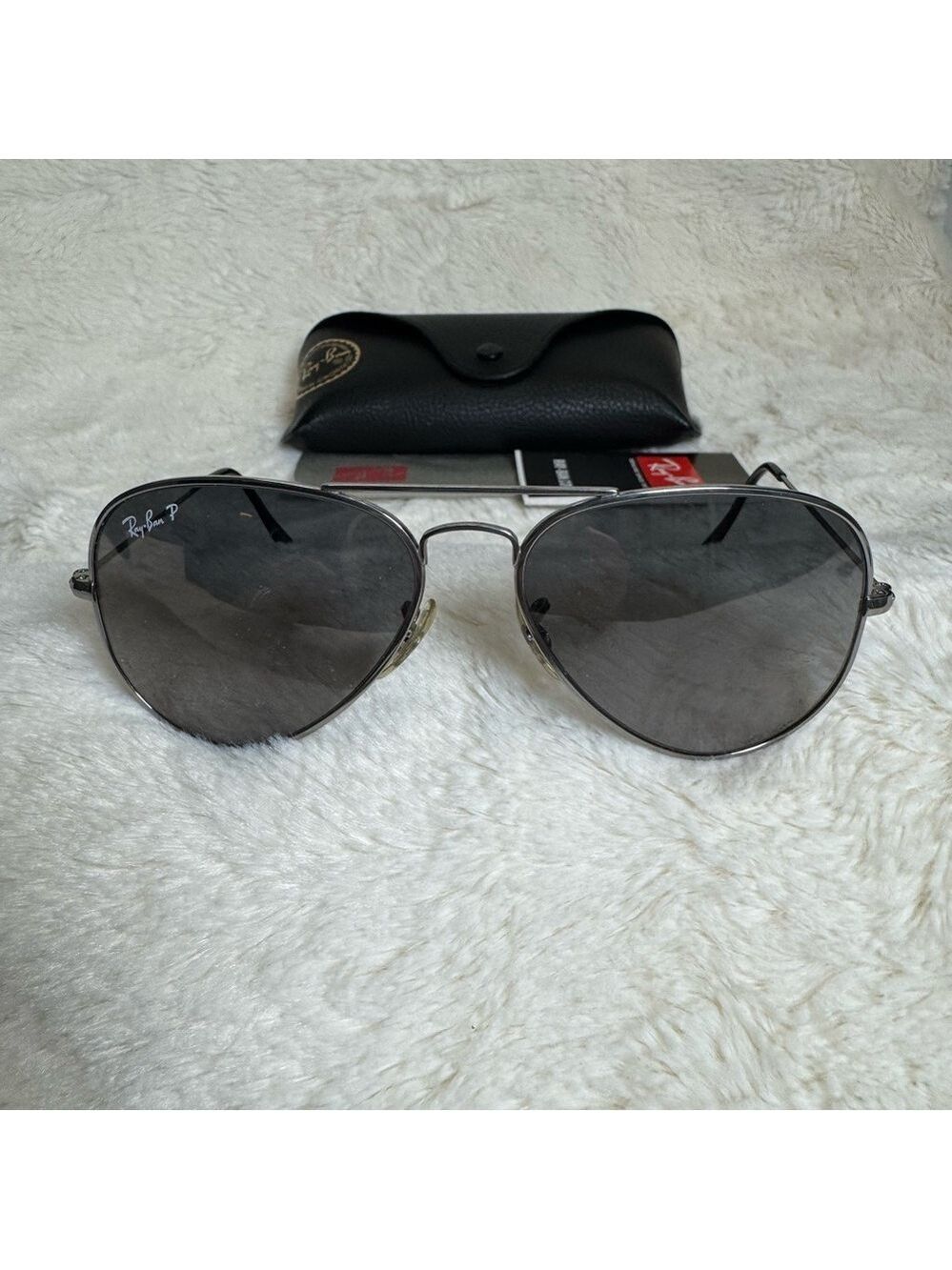 Ray-Ban Aviator Sunglasses Titanium Polarized Unisex